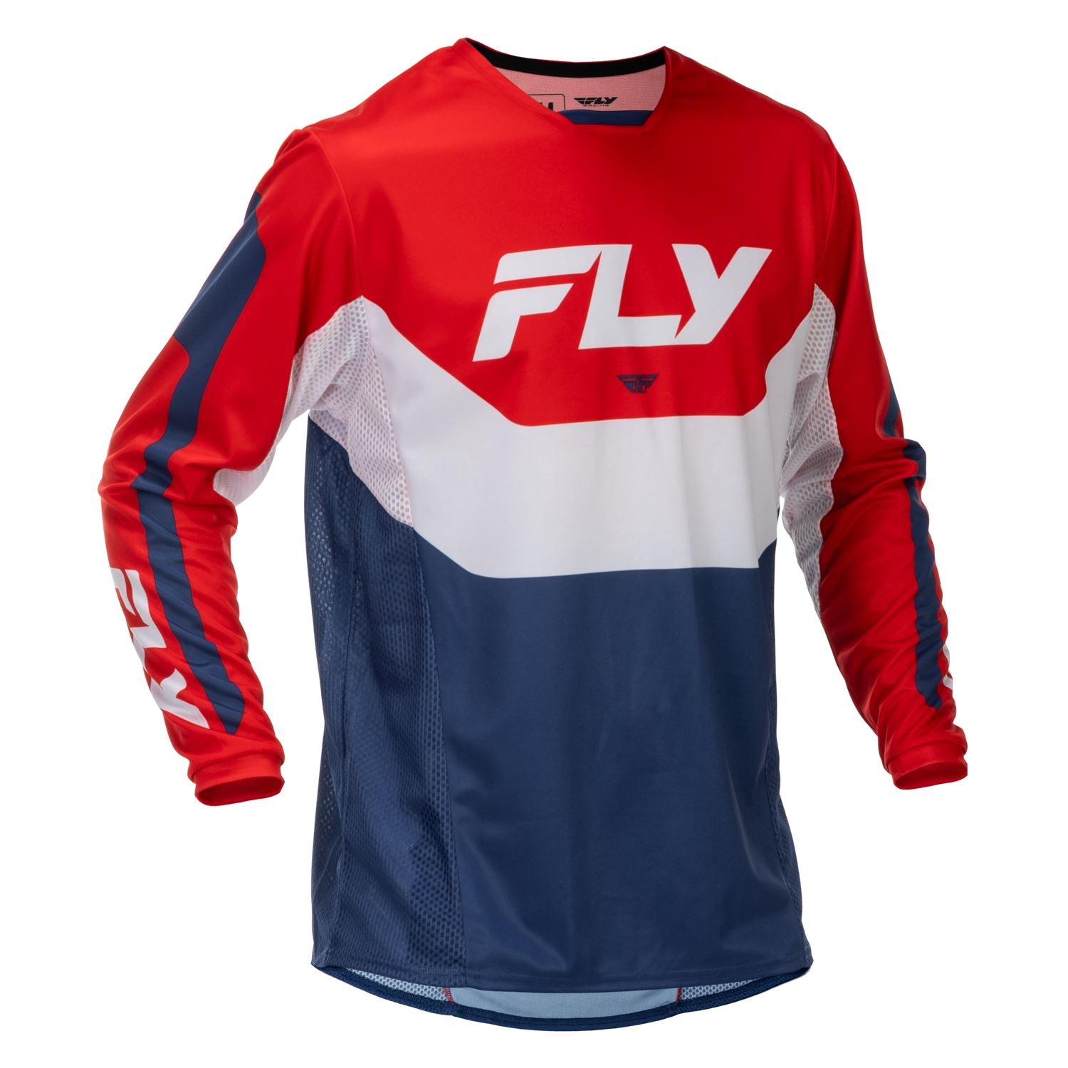 Fly Racing 2026 Motocross Jersey Kinetic Red White Blue